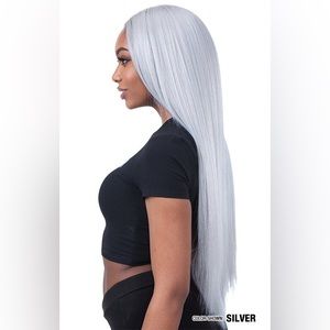 ORGANIQUE STRAIGHT 24" Silver Weft Hair extensions